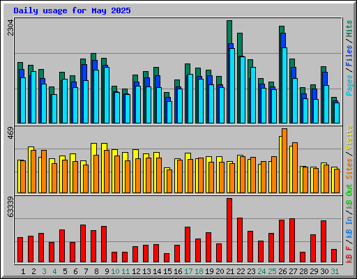 Daily usage for May 2025