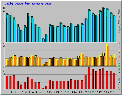 Daily usage for January 2026