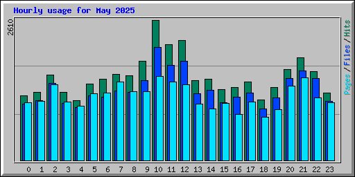 Hourly usage for May 2025