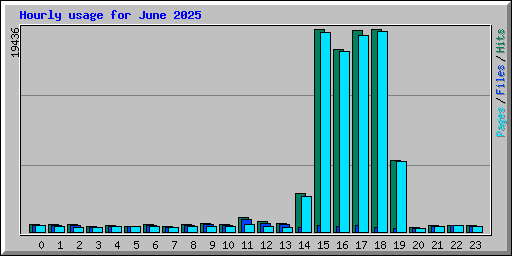 Hourly usage for June 2025