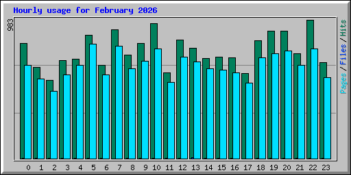 Hourly usage for February 2026